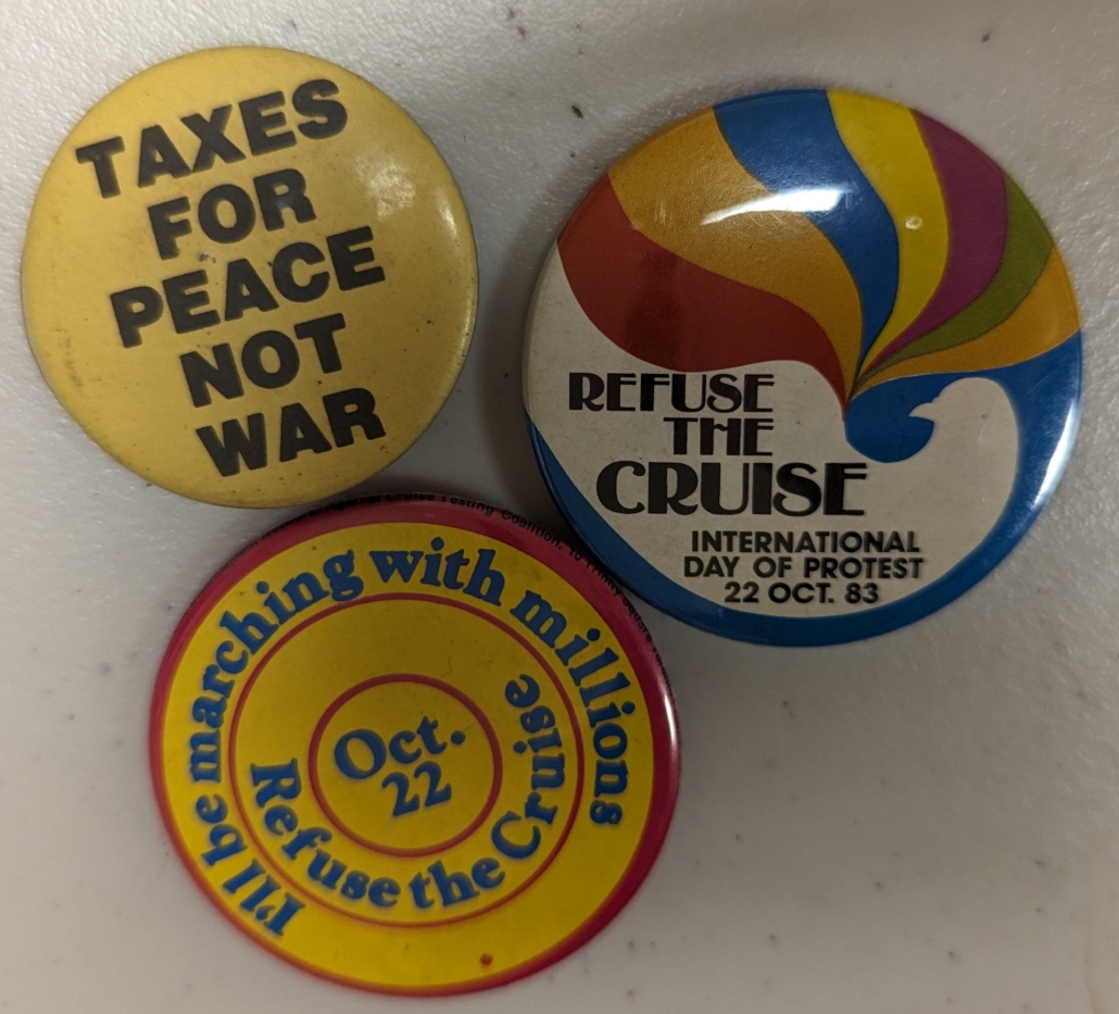 Protest Button Examples Archives Corner - What you can find at the Archives! | Quakers In Canada